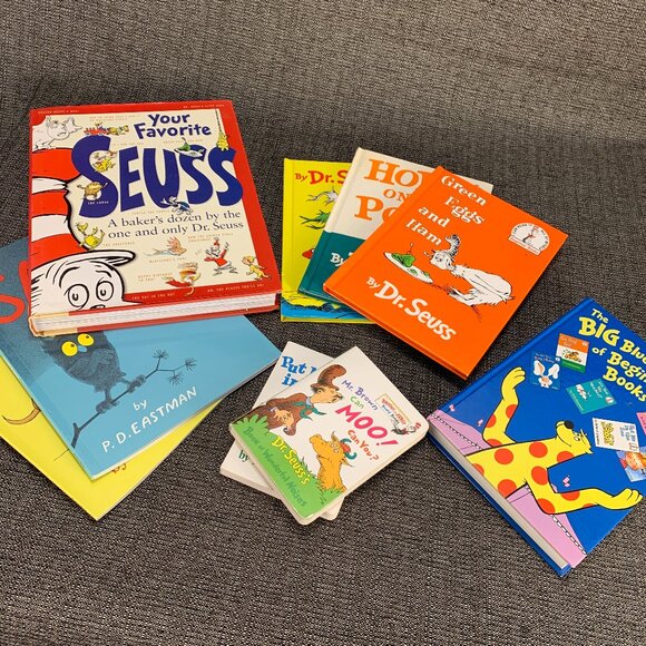 Dr. Suess Book Lot (9) - green eggs hop on pop one fish eastman beginner books - Picture 1 of 14